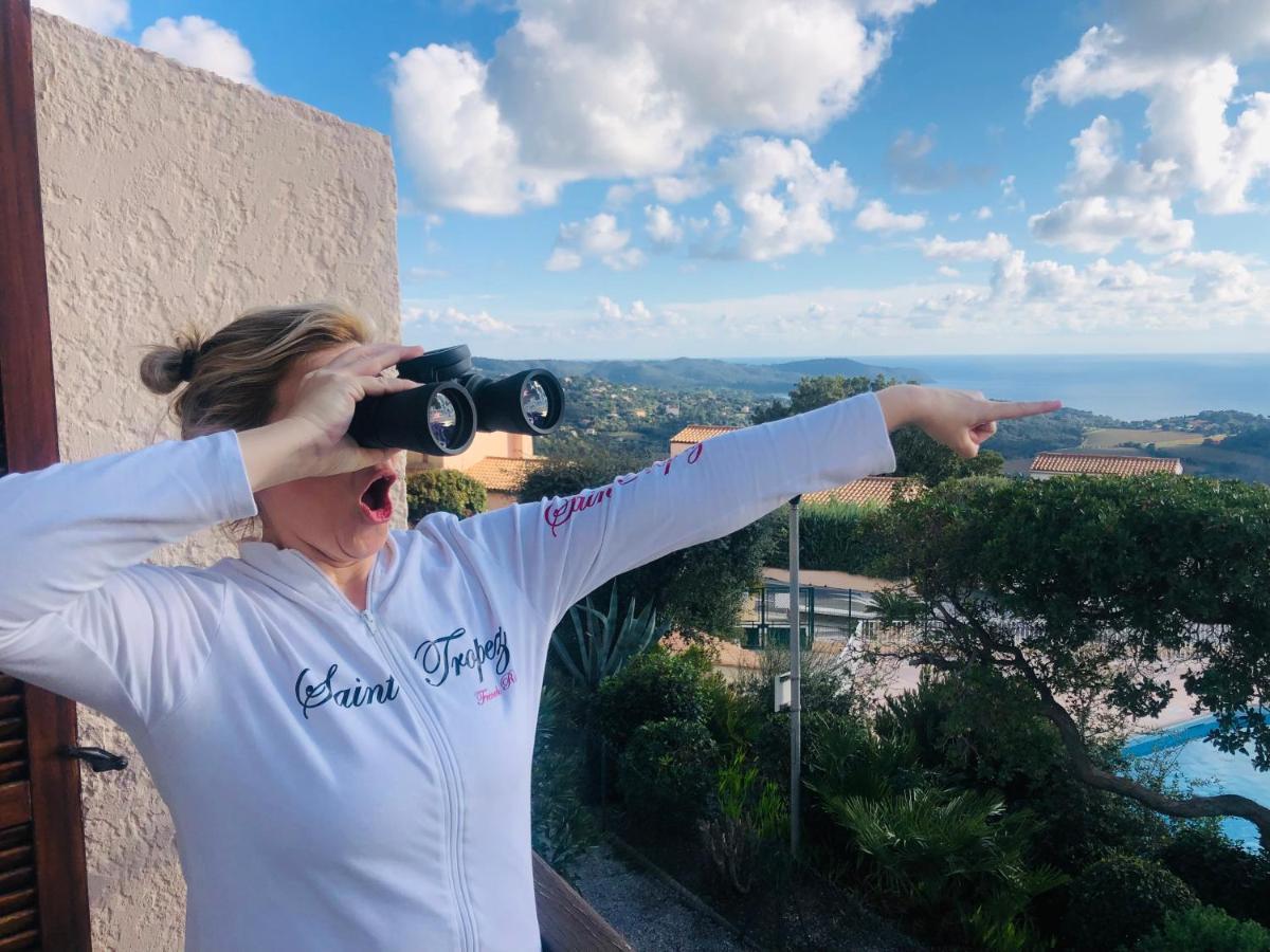 Studio Pool House Vue Mer Panoramique Amazing Sea View Wifi Linge Linen Inclut Aircondition La Croix-Valmer Exterior foto