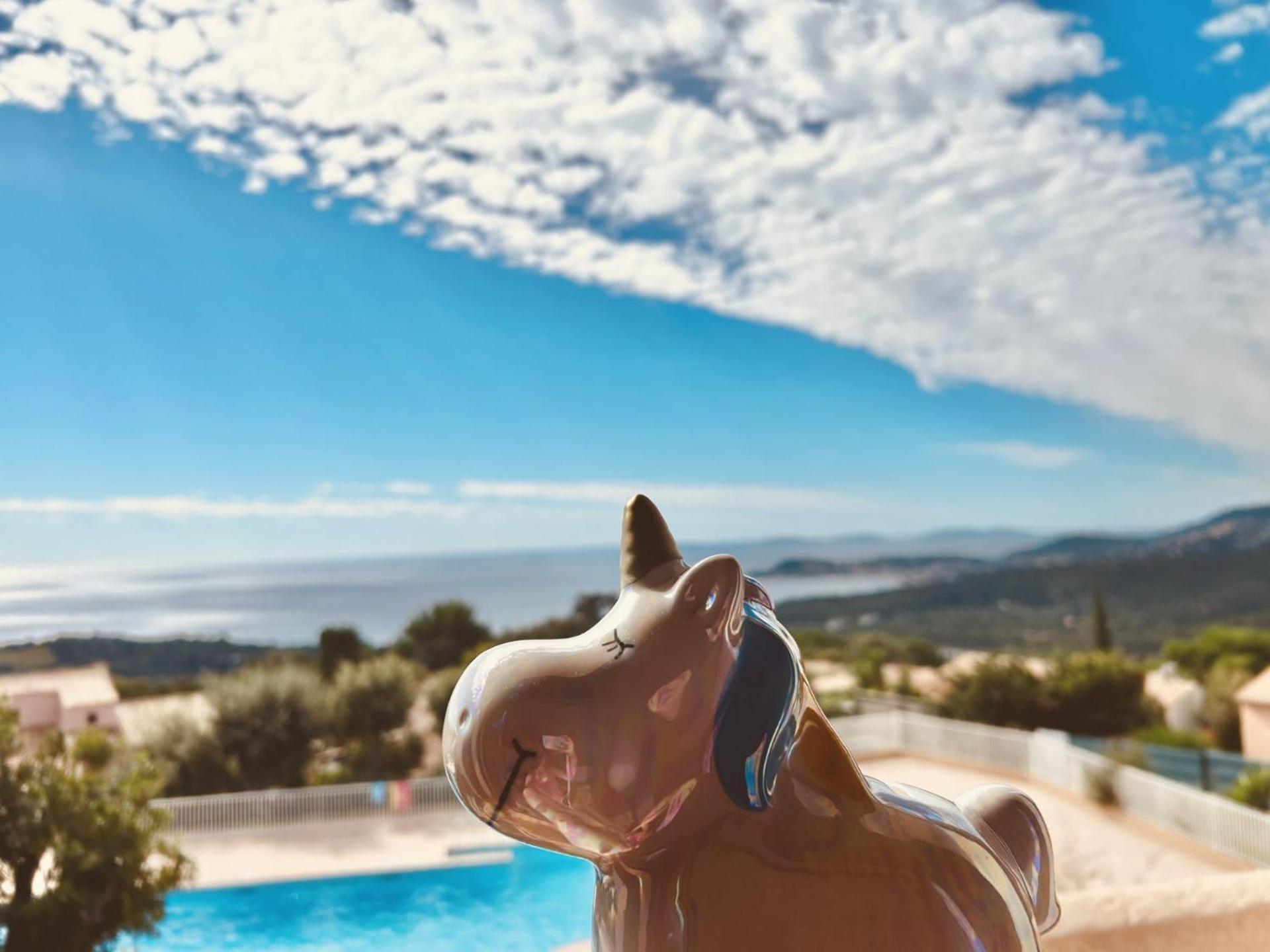 Studio Pool House Vue Mer Panoramique Amazing Sea View Wifi Linge Linen Inclut Aircondition La Croix-Valmer Exterior foto