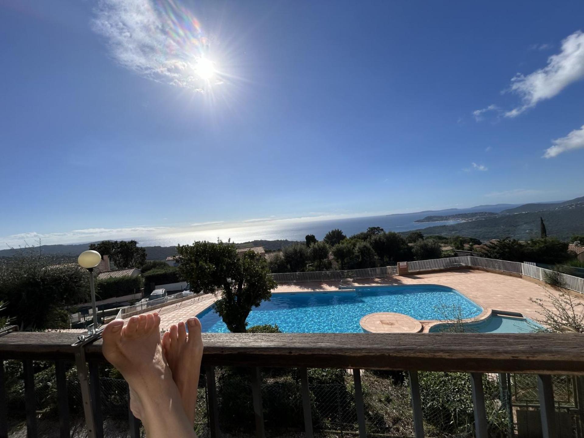 Studio Pool House Vue Mer Panoramique Amazing Sea View Wifi Linge Linen Inclut Aircondition La Croix-Valmer Exterior foto